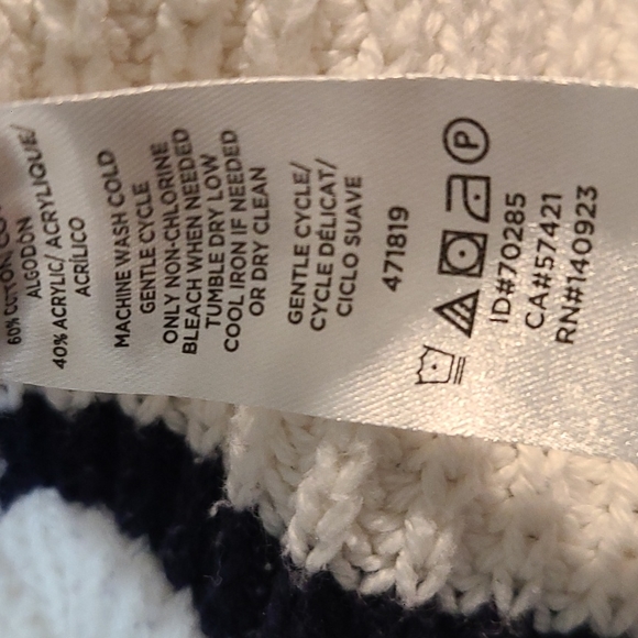 Loft 1x striped knit sweater navy/white - Picture 6 of 6
